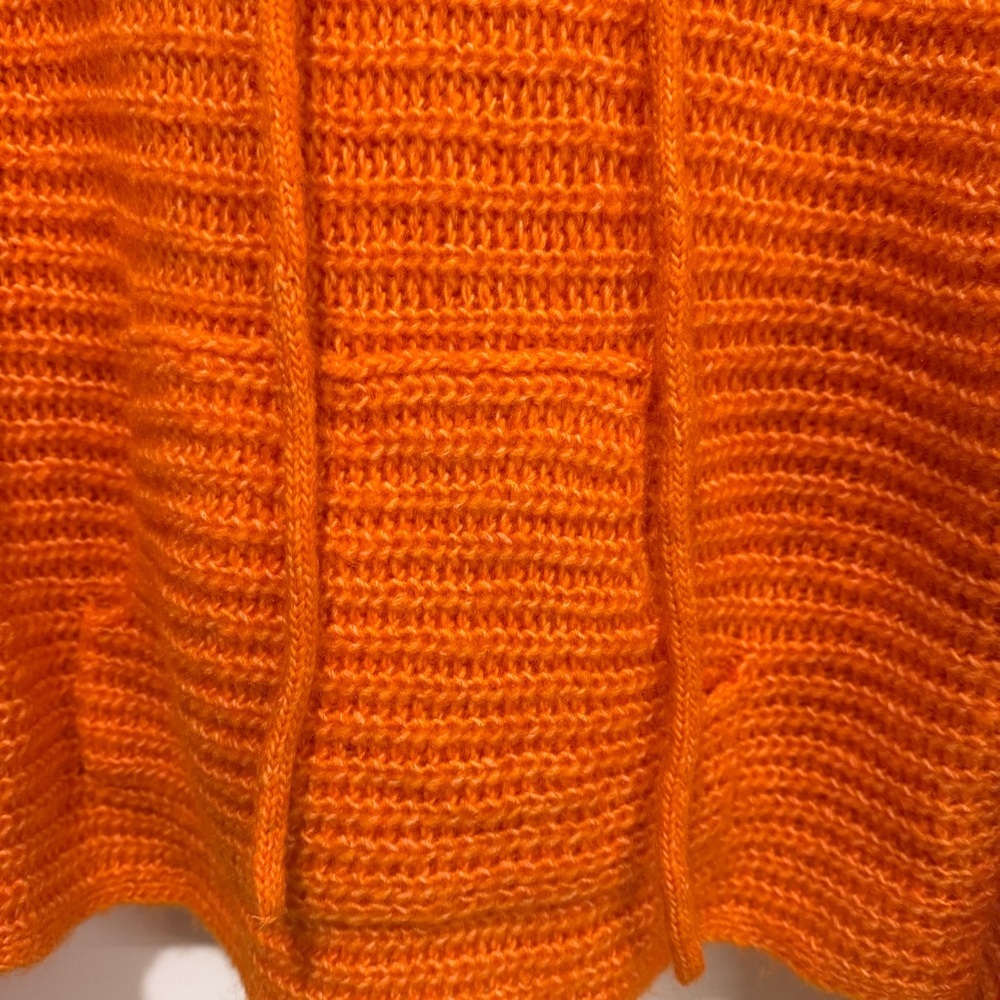 Wild Fable Bright Orange Knit Cropped Hoodie Sweater S - Picture 2 of 5